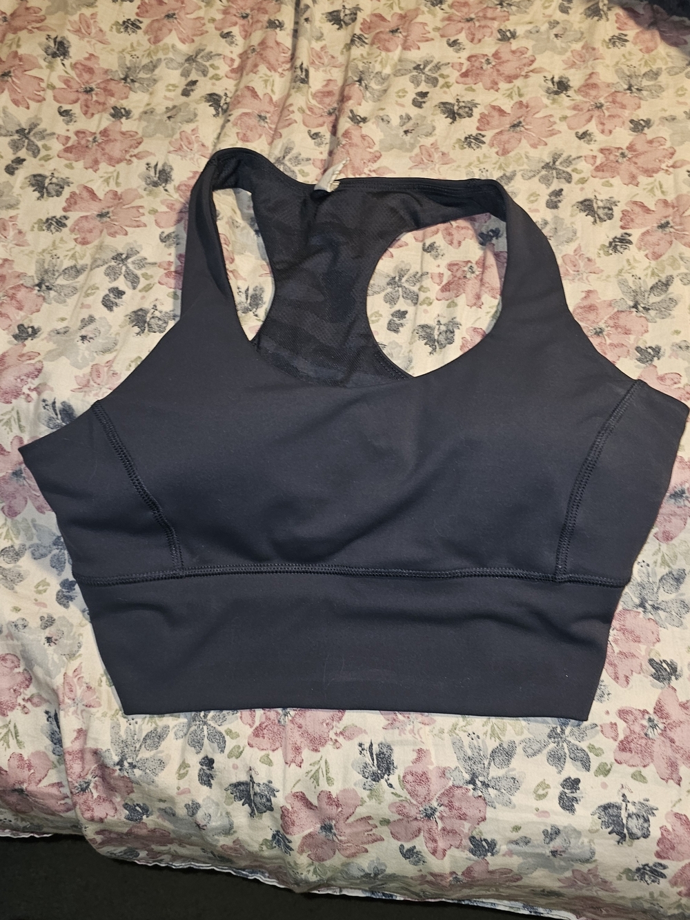 90 Degree By Reflex Black Racerback Sports Bra with Mesh Back